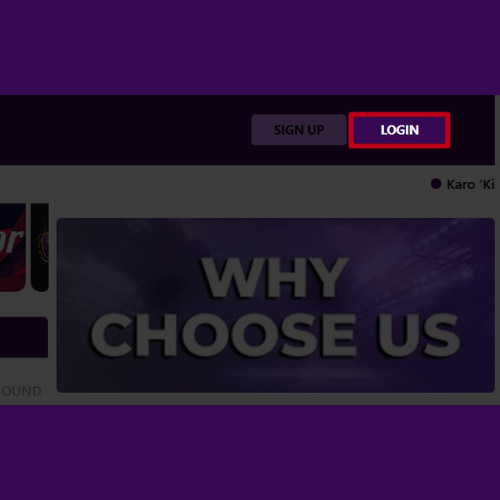 On the Zuplay website, click the "Login" button