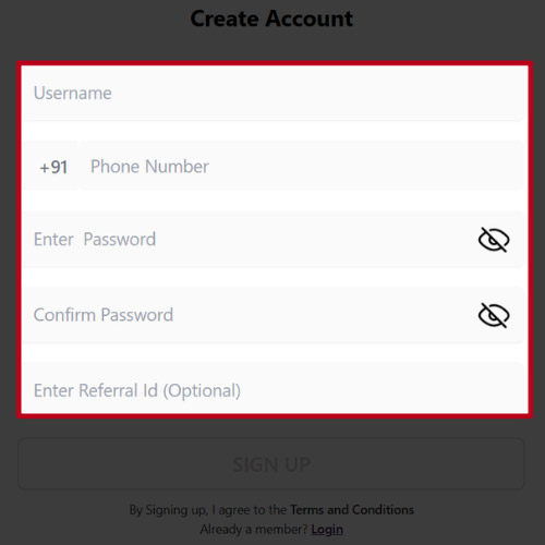 Provide information with your details on Zuplay